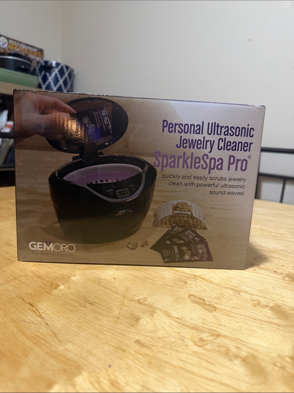 SparkleSpa Pro Personal Ultrasonic Jewelry Cleaner - Black/Purple